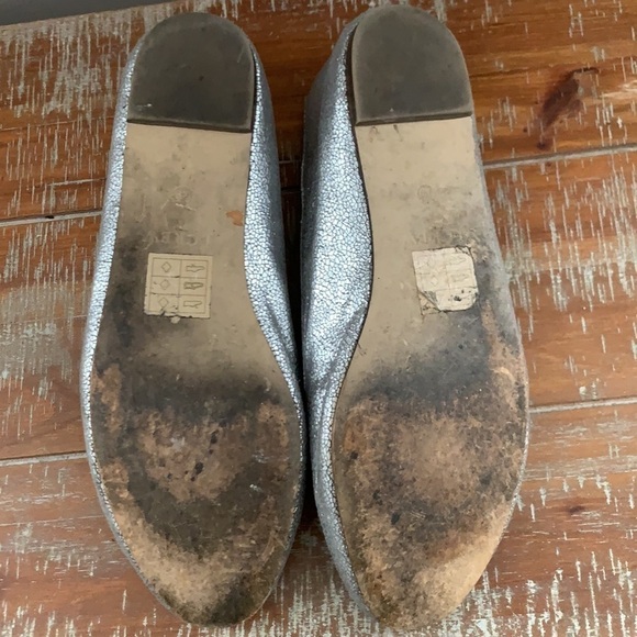 J Crew silver metallic loafer flats - Picture 10 of 11
